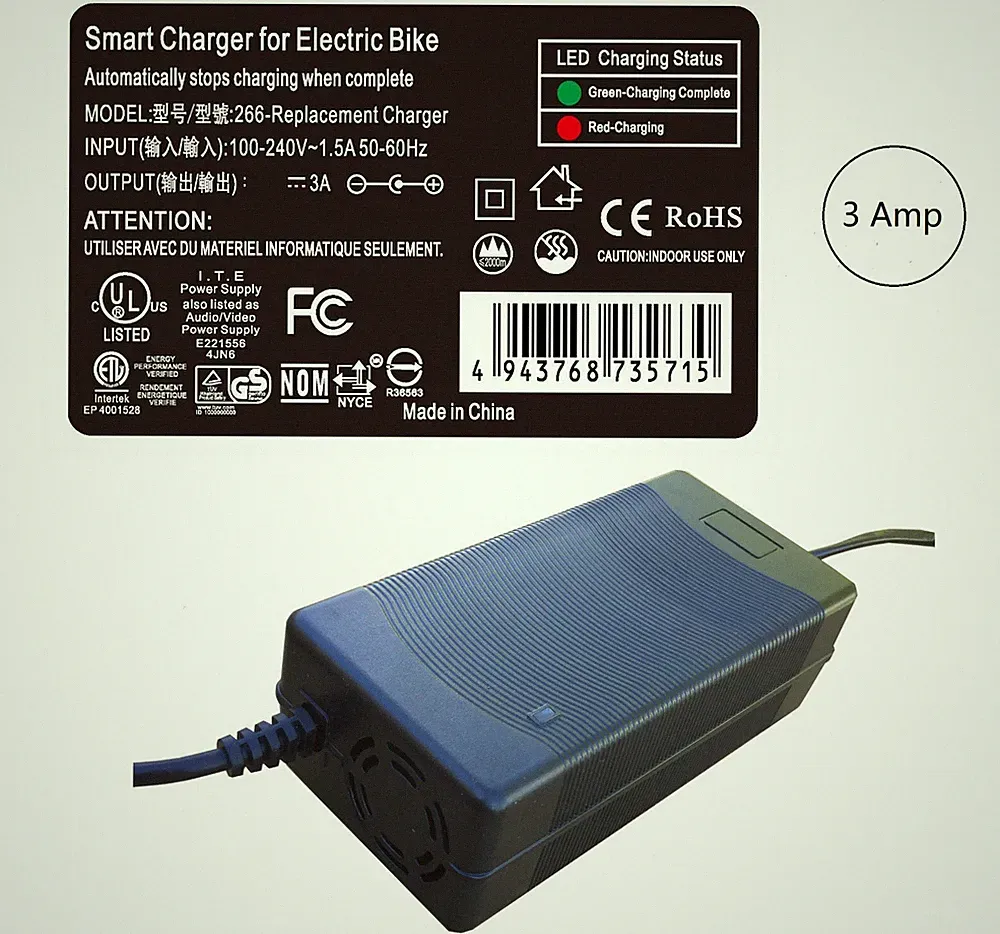 3 Amps Smart Charger for Heybike Ranger S Electric Bike