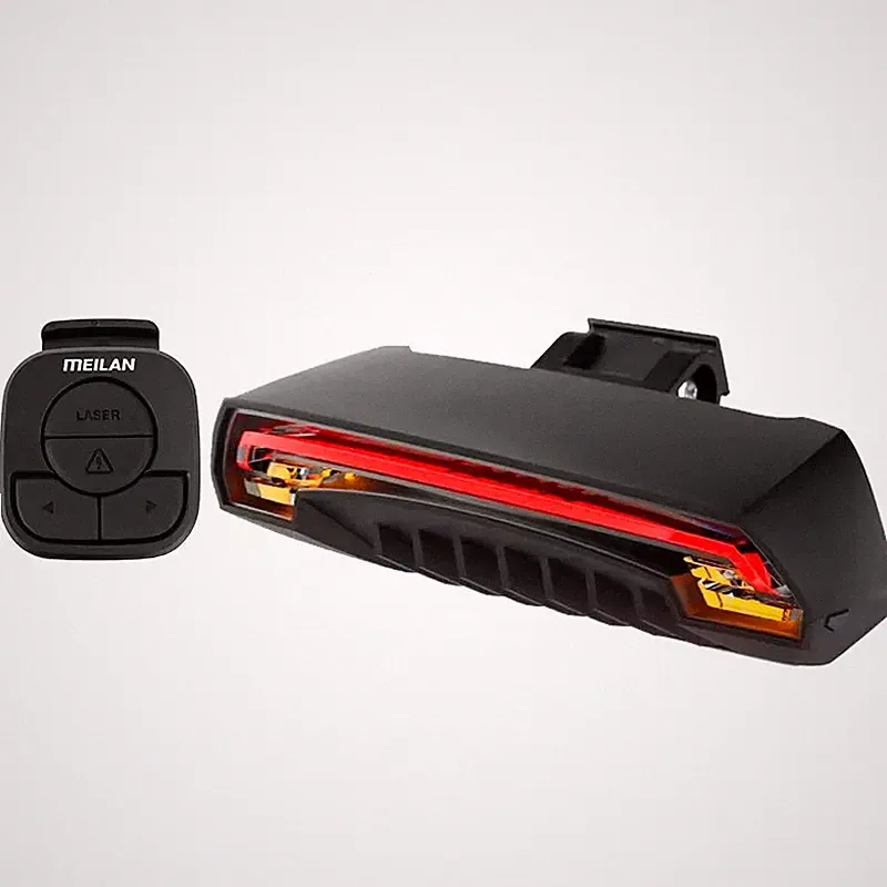 Bike Taillight Smart USB LED Wireless Remote Control Bicycle Light Cycling Lamp