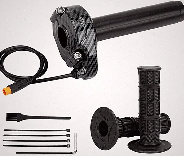 Ebike Full Twist Throttle for Macfox, 3 Pin Surron Style Throttle Grip Kit 12V-7
