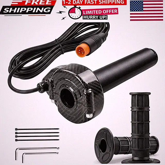 Ebike Full Twist Throttle for Macfox HappyRun Freego Heybike, 12V-72V Surron...
