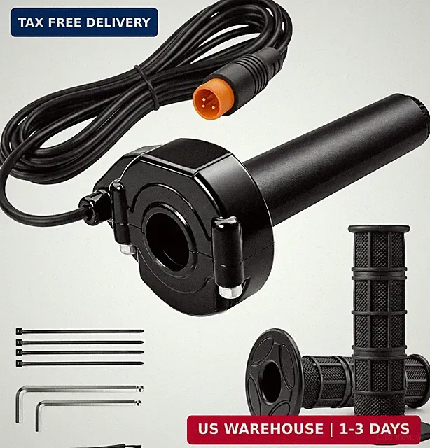 Ebike Full Twist Throttle for Macfox HappyRun Freego Heybike, 12V-72V Surron Sty