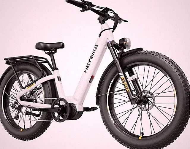 Hey E-Bike 28mph Commuter Fat Tire eBike | 60mi Range UL Certified Mid Drive