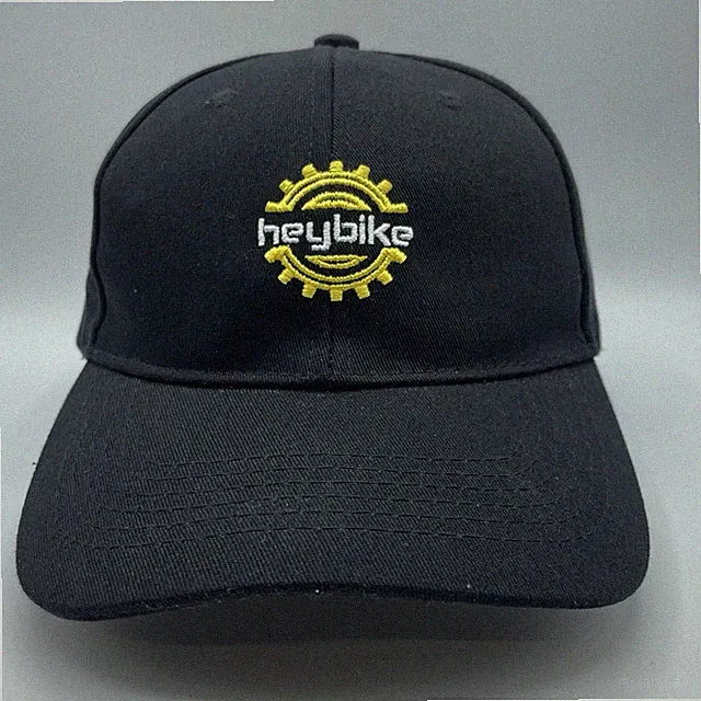 Heybike Hat Adult Strapback Black Embroidered Baseball Cap Logo Electric Bikes