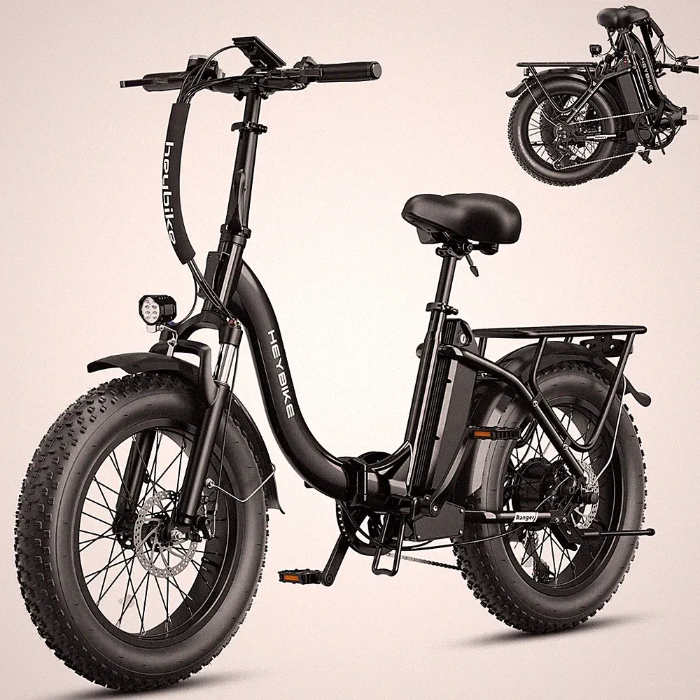 Heybike Ranger 2.0 Folding Fat Tire E-Bike (Black) - PICK UP ONLY