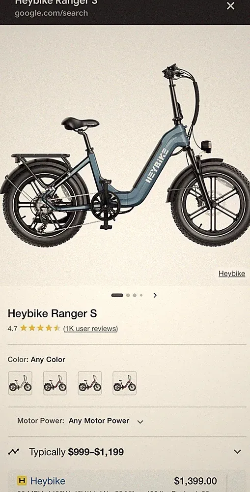 Heybike Ranger S Folding Electric Bike – Brand New in Box (Factory Sealed!)